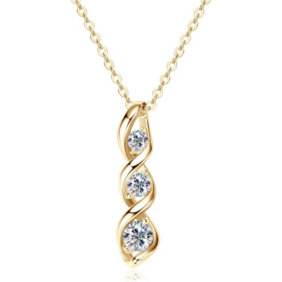 Infinity Moissanite Necklaces for Women 925 Sterling Silver Moissanite Pendant